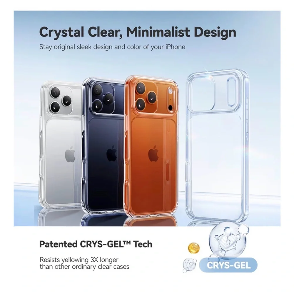 iPhone 17 Pro Max Clear Protective Phone Case